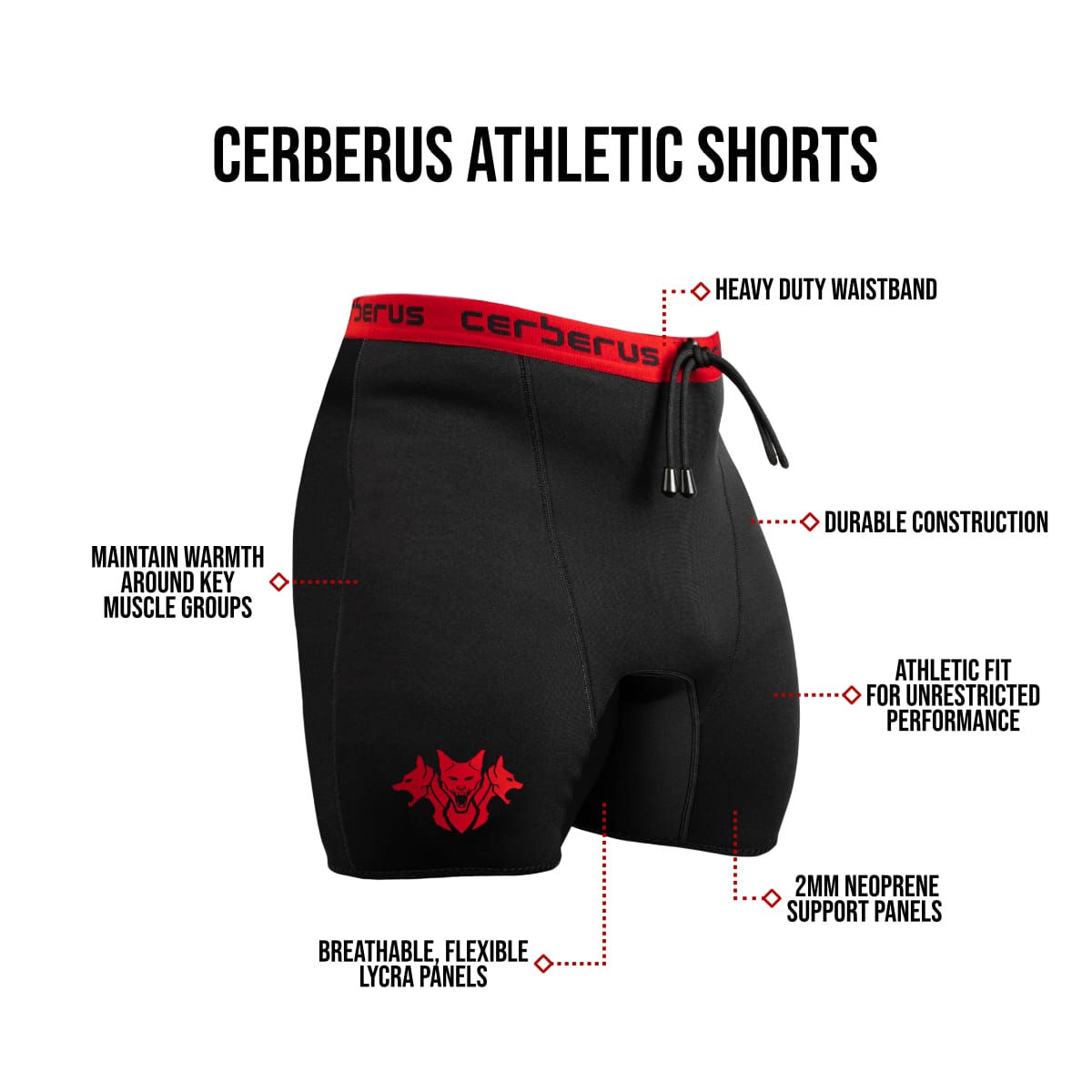 Athletic Shorts (Neoprene/Lycra Panels)